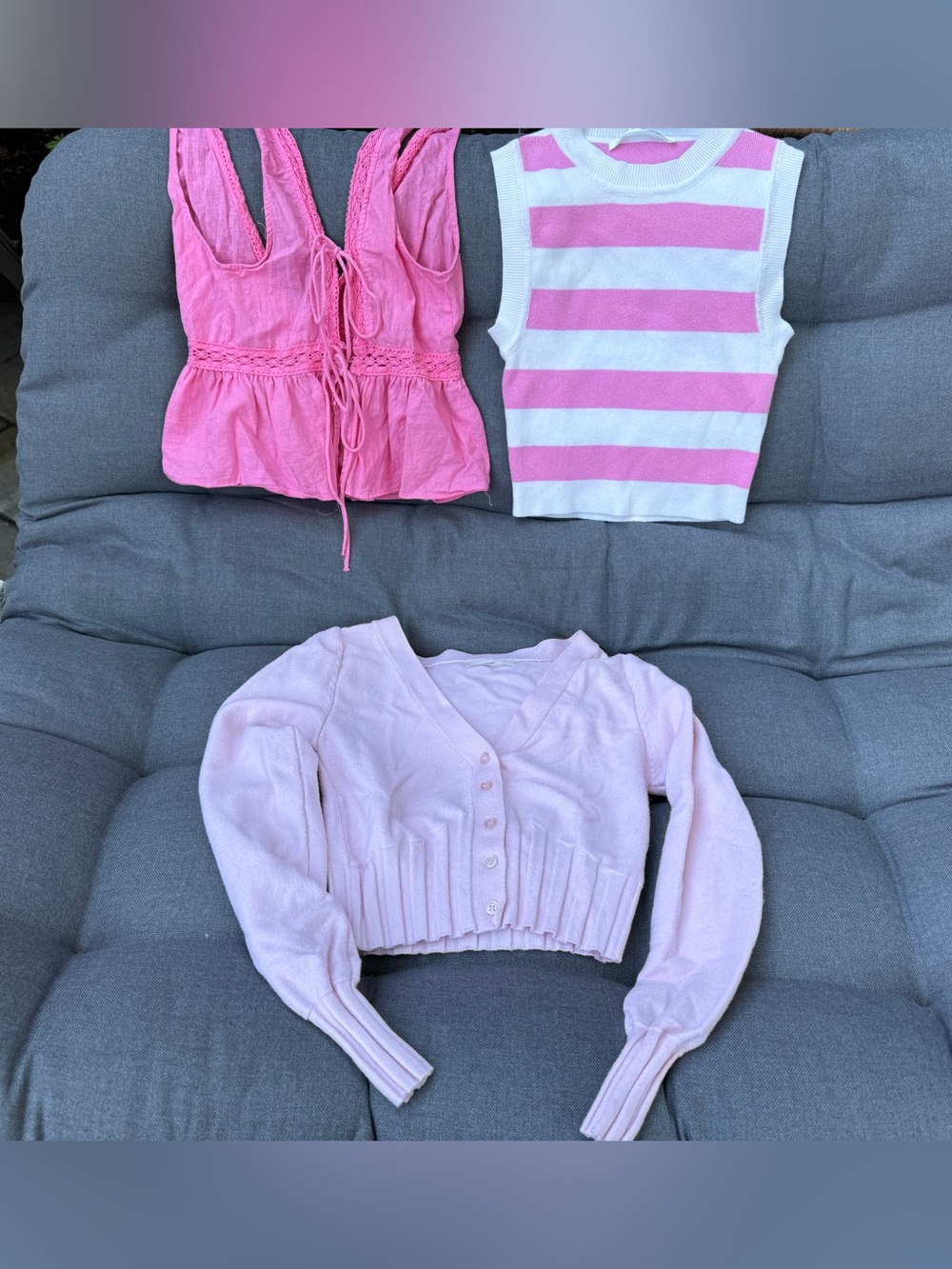 Girls pink shirts and sweater